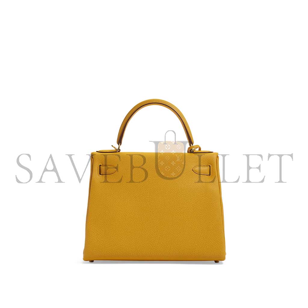 HERMÈS LEATHER KELLY 25 TOGO WITH GOLD HARDWARE (25*17*7cm)